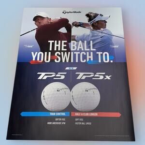 TAYLORMADE TP5 Promotional Poster RORY MCILROY / NELLY KORDA